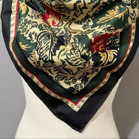 Harve Benard 100% Silk Leaf Print Scarf