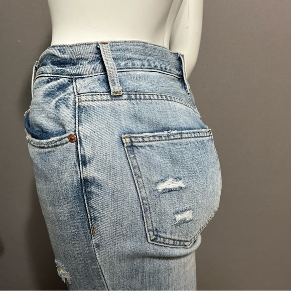 Pistola Distressed Light Wash Boyfriend Jeans Sz-26