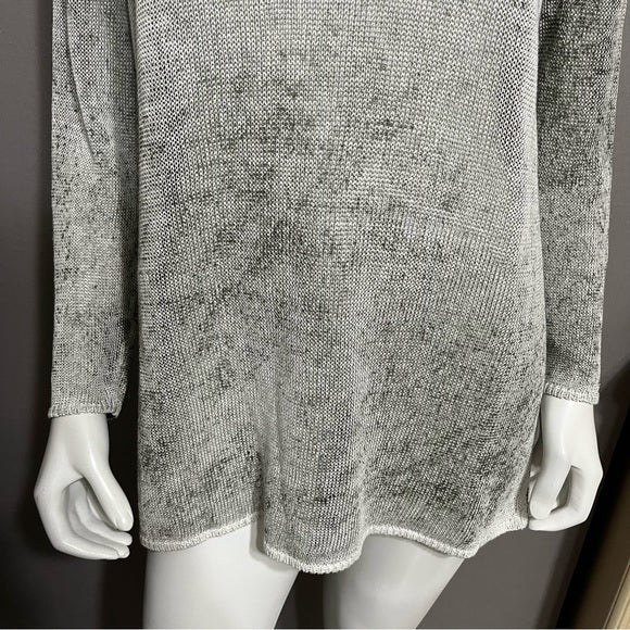Nic & Zoe Linen Blend Crewneck Open Weave Sweater Sz-XL