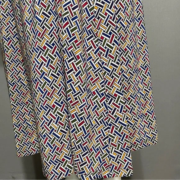 Vintage Rainbow Elastic Waist 100% Skirt Midi Skirt Sz-3X