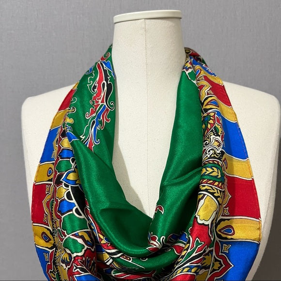 Oscar De La Renta Rainbow Silk Scarf