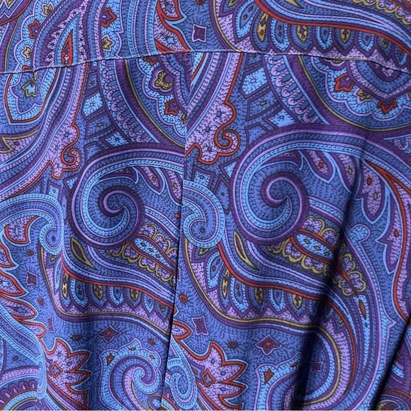 Vintage Ellen Tracy Silk Paisley Print Bomber Jacket Sz-Medium Petite