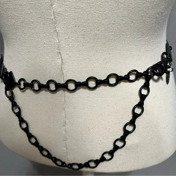 Black Diamond Shape Chain Belt