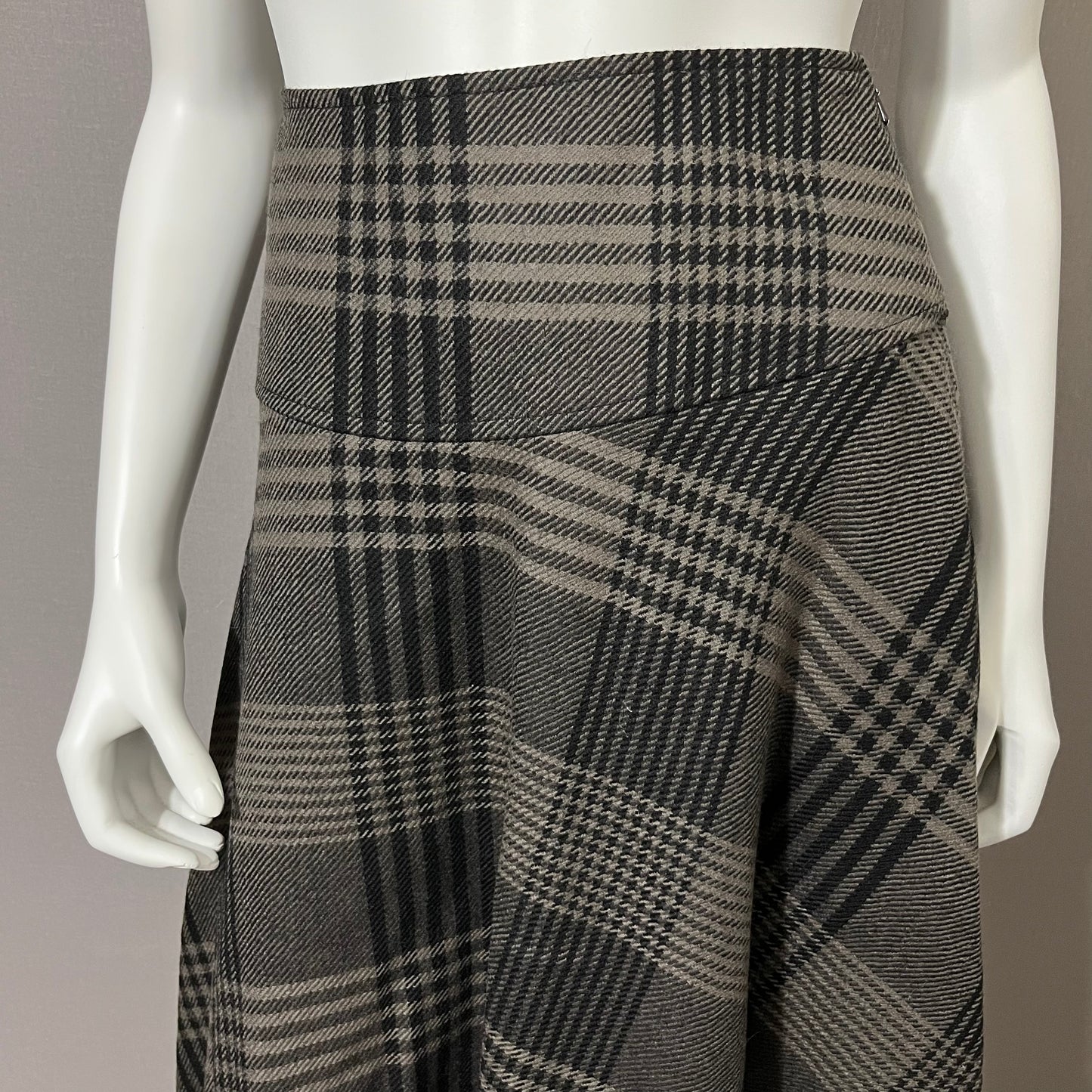 Wool Vintage Jacques Vert Plaid 2 Pc Skirt Suit Set Sz-16
