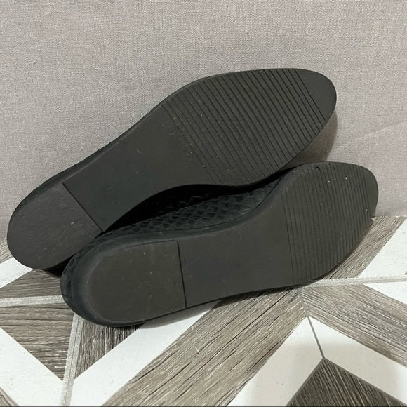 Vintage Salvatore Ferragamo Navy Flats Sz-6 1/2 M