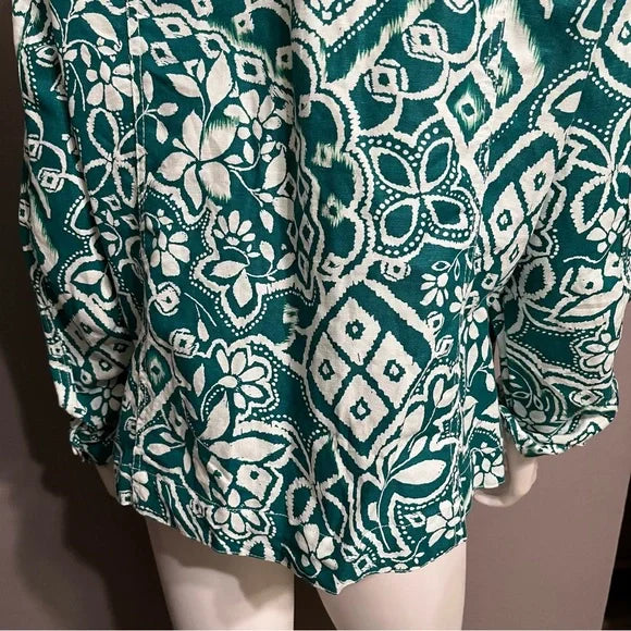 Croft & Barrow Green| White Linen/Cotton Jacket Sz-XL