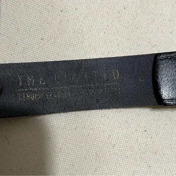 The Limited Lion Head Leather Skinny Belt