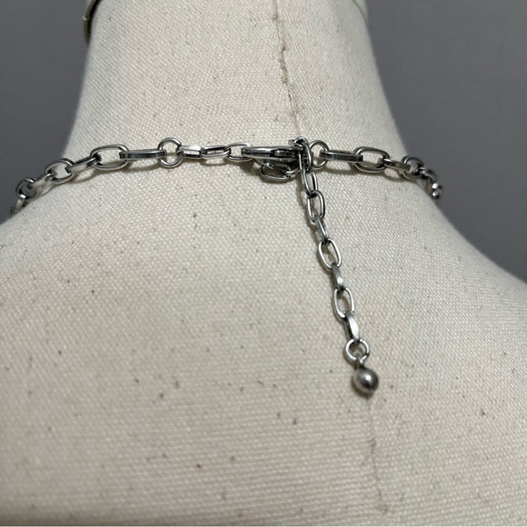 Silver Blue Statement Necklace