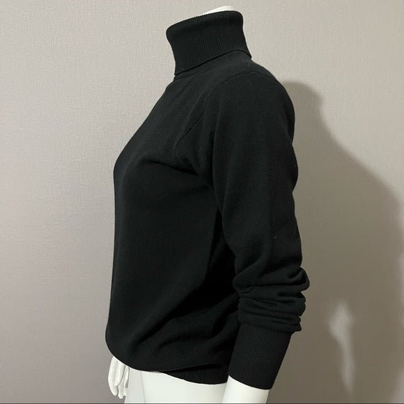 Ralph Lauren Black Lambswool | Cashmere Turtleneck Sz-Large