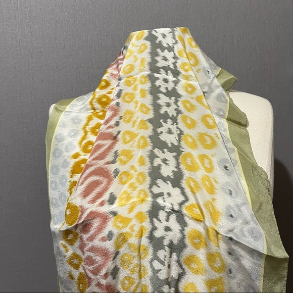 Anne Klein Ikat Print Silk Scarf