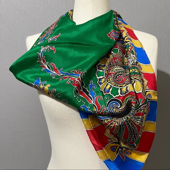 Oscar De La Renta Rainbow Silk Scarf
