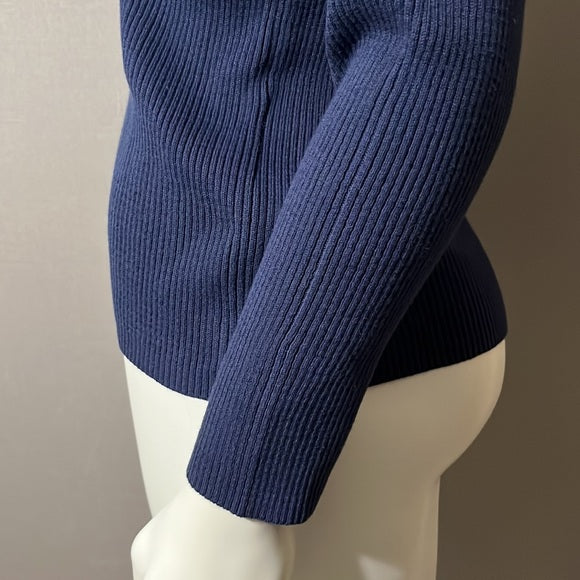 Appleseed’s Navy Ribbed Turtleneck Sweater Sz-Small