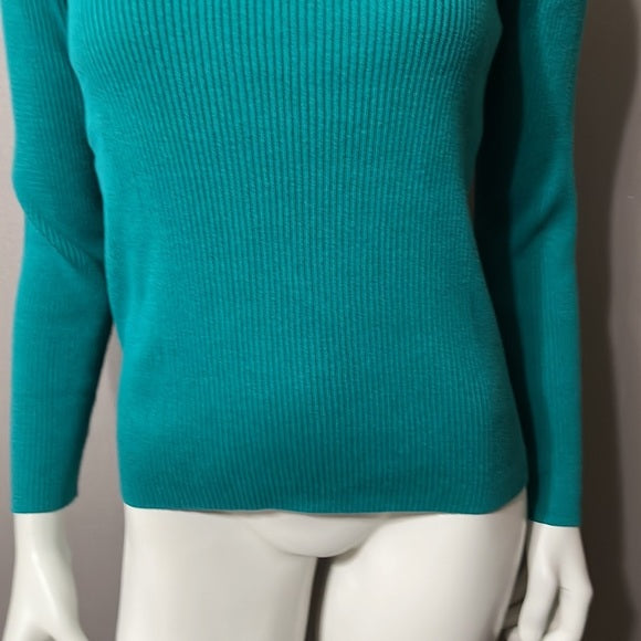 Appleseed’s Green Ribbed Turtleneck Sweater Sz-Small