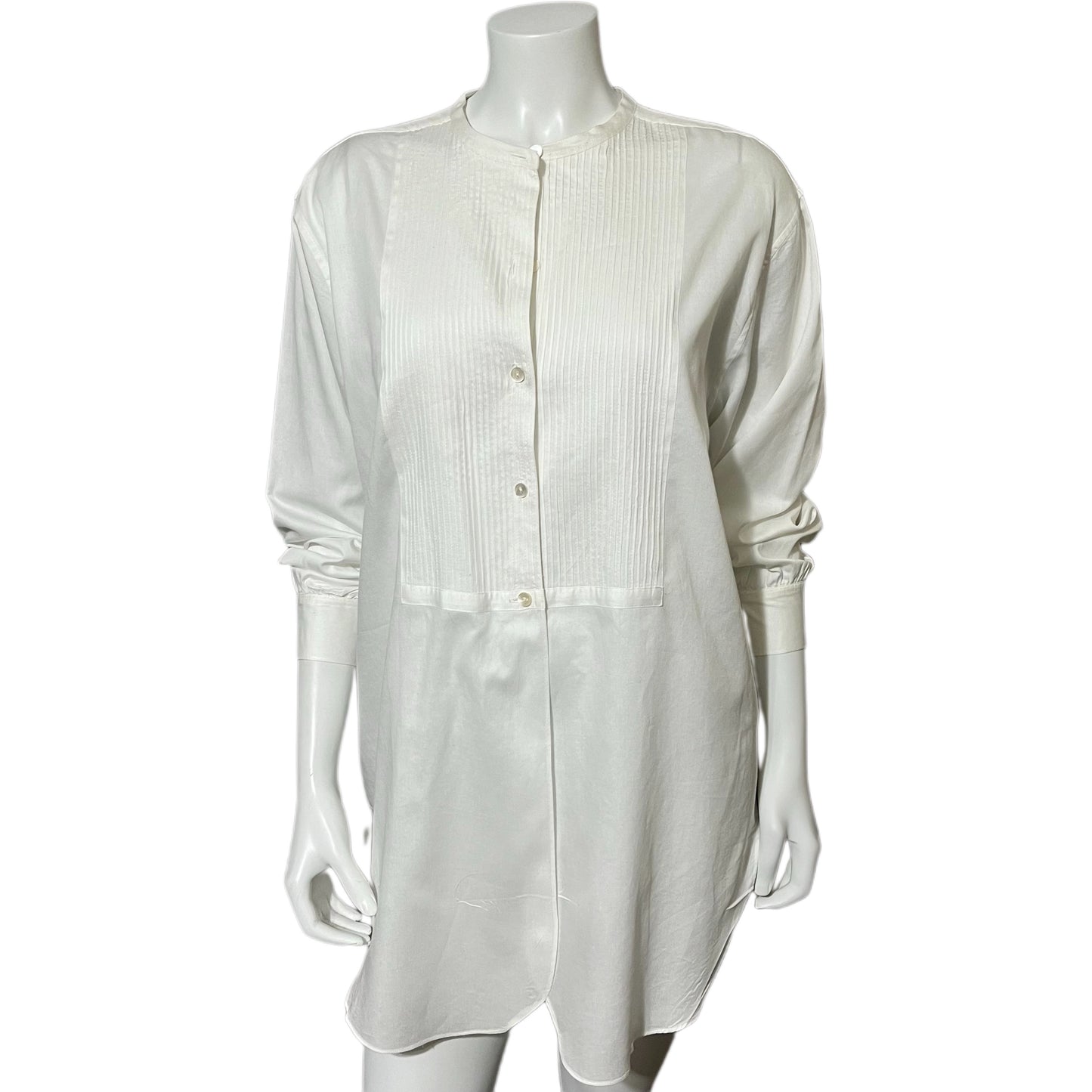Banana Republic White Button Down Shirt/Dress Sz- Medium
