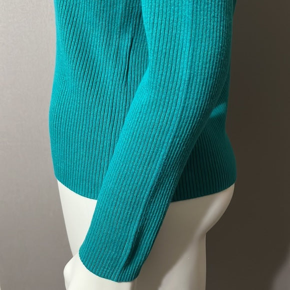 Appleseed’s Green Ribbed Turtleneck Sweater Sz-Small