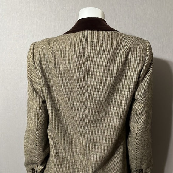 Evan Picone Brown | Tan With Velvet Collar Suit Set Sz-14