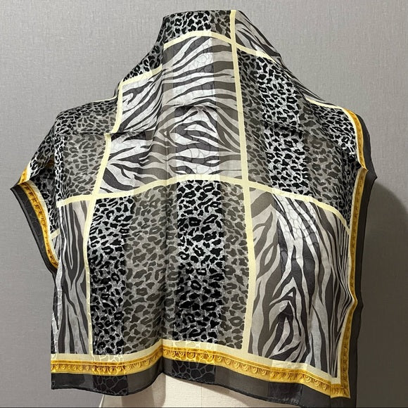 Jones New York Animal Zebra | Cheetah Print Silk Scarf