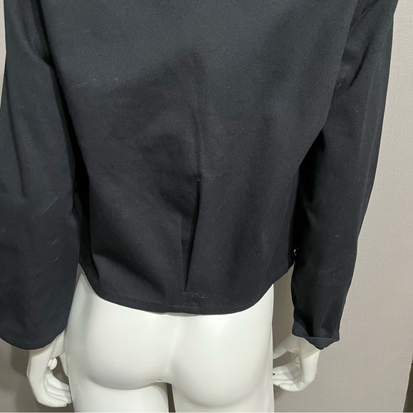 Vintage Molato Black Cotton With Rhinestones Jacket Sz-Medium