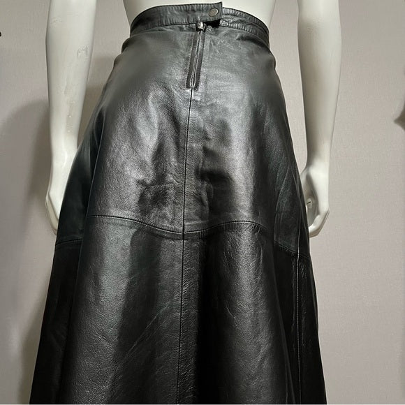 Jessica London Leather Fit & Flare Skirt Sz-20W