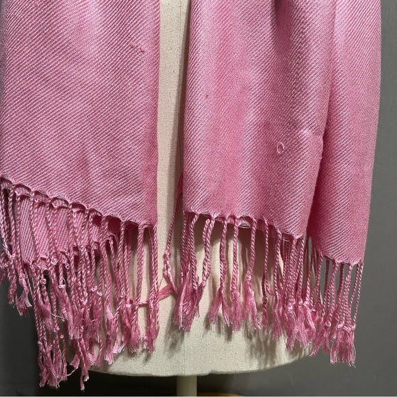 Pashmina Pink Silk Scarf