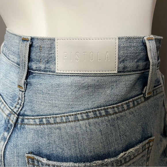 Pistola Distressed Light Wash Boyfriend Jeans Sz-26