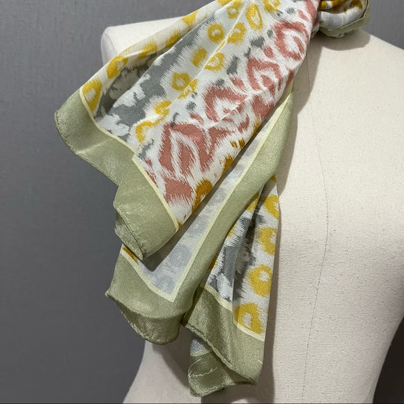 Anne Klein Ikat Print Silk Scarf