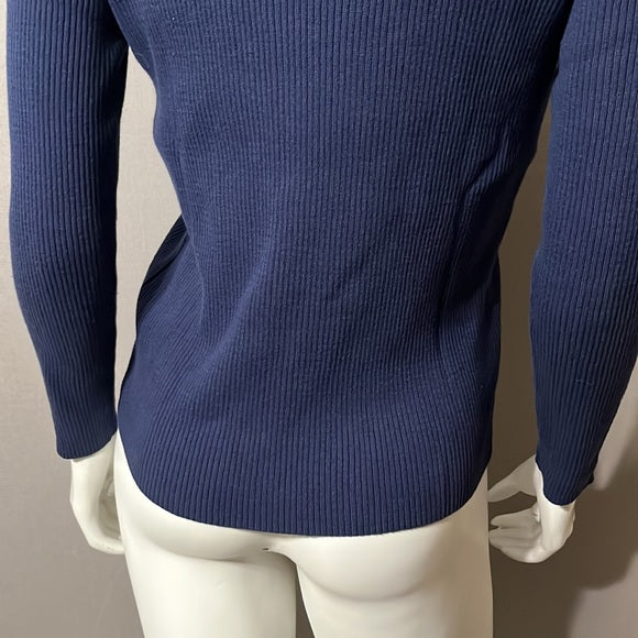 Appleseed’s Navy Ribbed Turtleneck Sweater Sz-Small