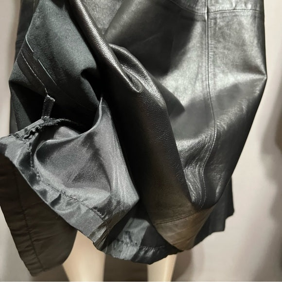 Jessica London Leather Fit & Flare Skirt Sz-20W
