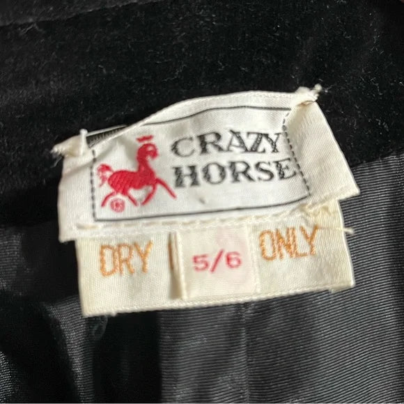 Vintage Crazy Horse Velvet Black Blazer