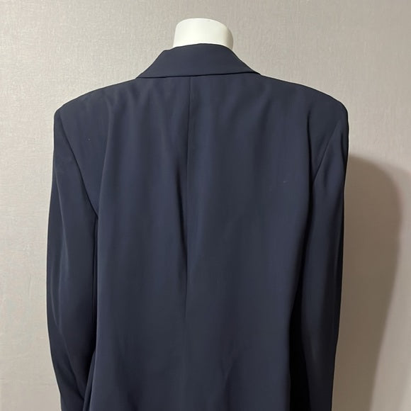 Lauren Ralph Lauren Navy 100% Pure New Wool Blazer Sz-14W