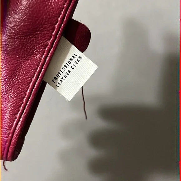 Merona Burgundy Sheep Leather Gloves Sz-Small