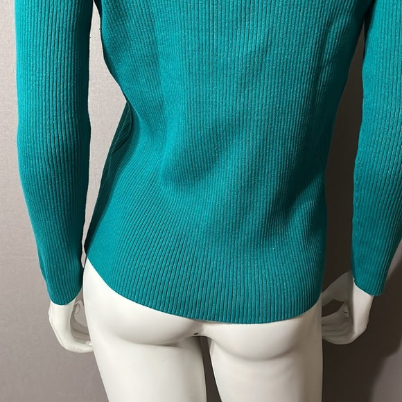 Appleseed’s Green Ribbed Turtleneck Sweater Sz-Small