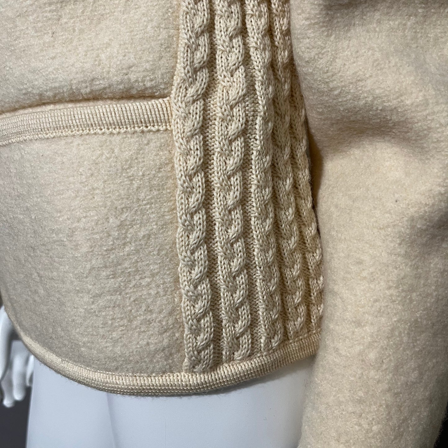 Cream Pure New Wool Blazer/Jacket Sz-Medium