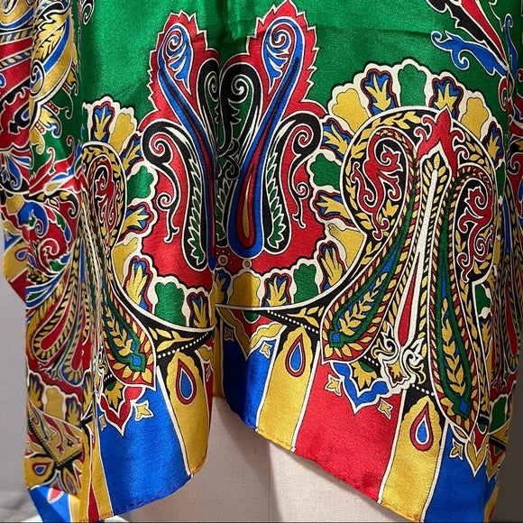 Oscar De La Renta Rainbow Silk Scarf