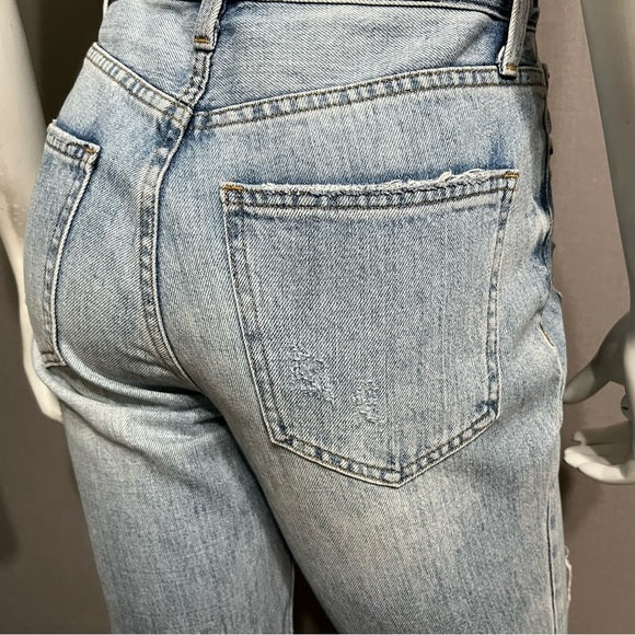 Pistola Distressed Light Wash Boyfriend Jeans Sz-26