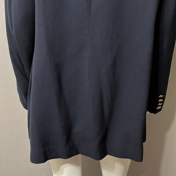 Lauren Ralph Lauren Navy 100% Pure New Wool Blazer Sz-14W