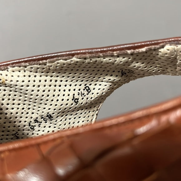 Cole Haan Cognac Slide in Sling Back Leather Mules Sz-6 1/2 B