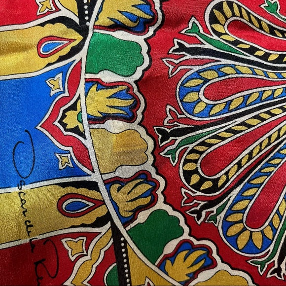 Oscar De La Renta Rainbow Silk Scarf