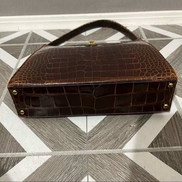 Vintage Lucille De Paris Alligator Skin Handbag