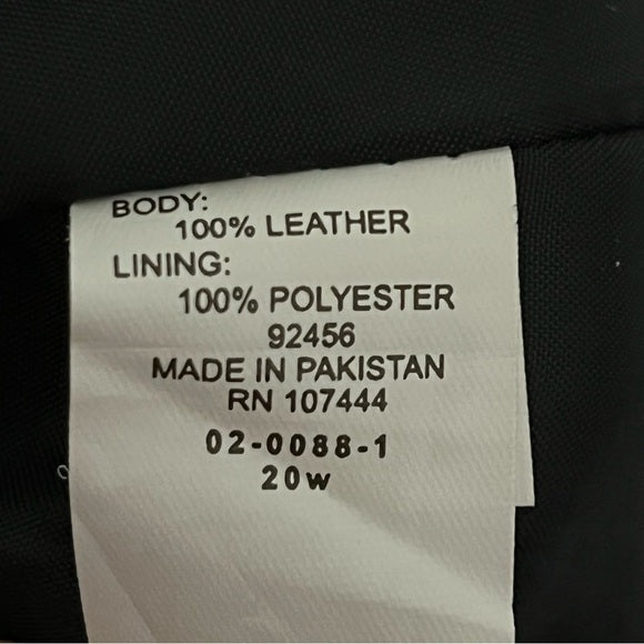 Jessica London Leather Fit & Flare Skirt Sz-20W