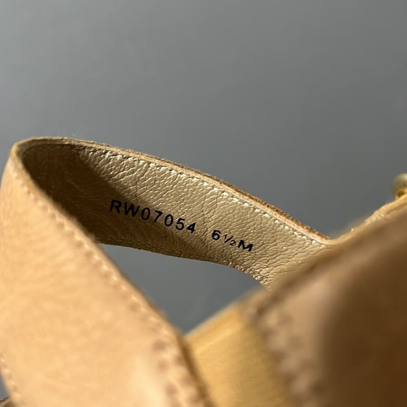 Stuart Weitzman Nude Open Toe With Ankle Strap Sandal Sz-6 1/2 M