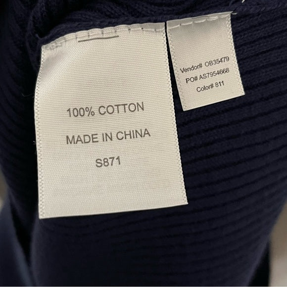 Appleseed’s Navy Ribbed Turtleneck Sweater Sz-Small