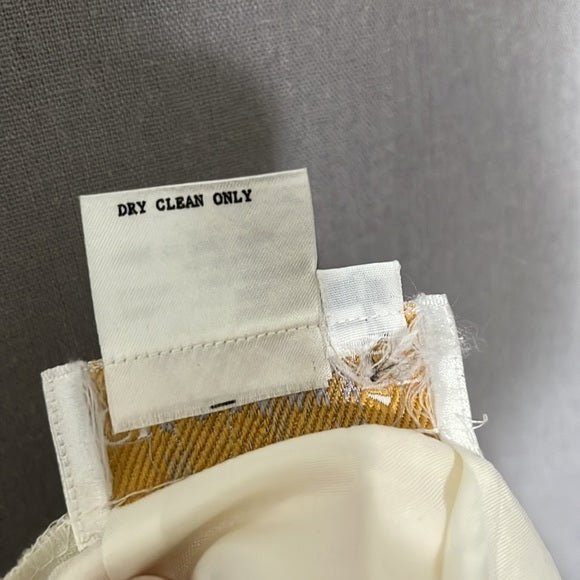 Vintage Chanavee Cream Wool Pencil Skirt Sz-4