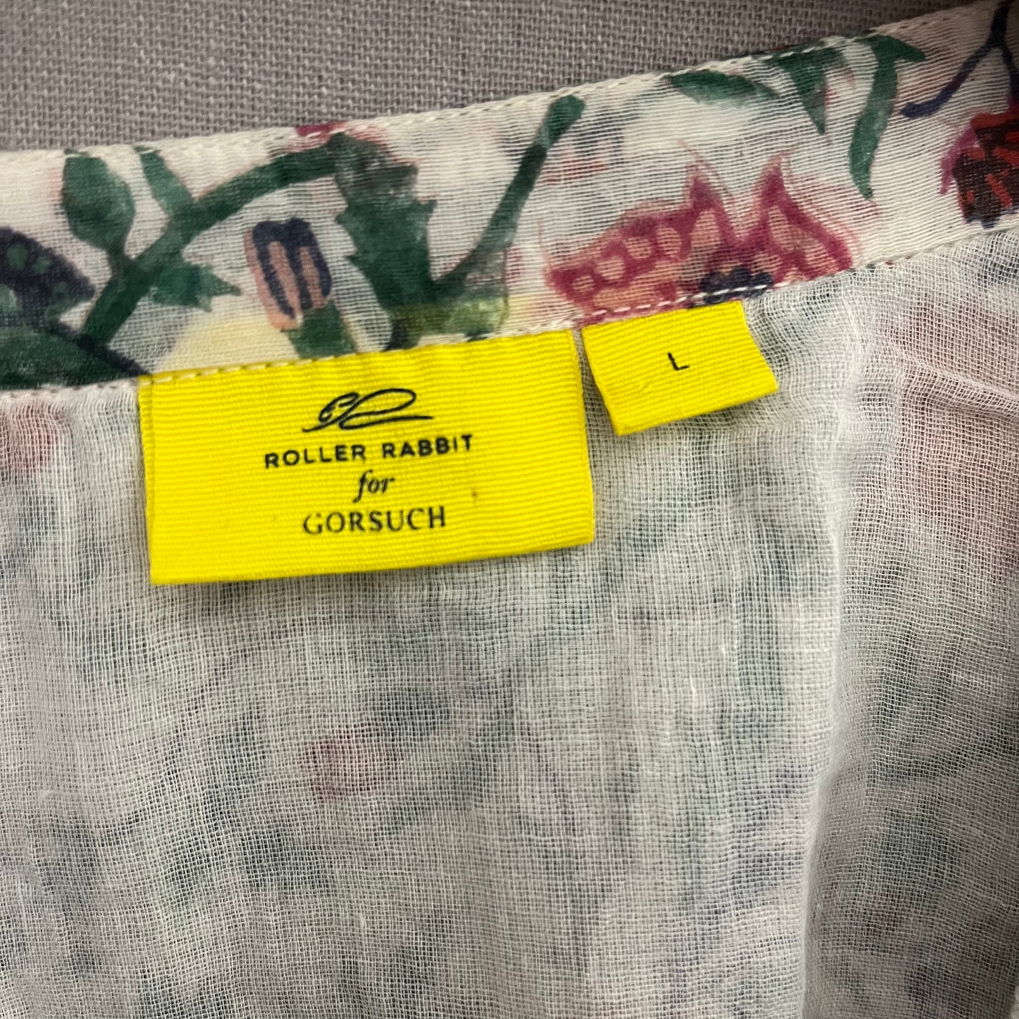Roller Rabbit Cotton | Silk Floral Tunic Top Sz-Large