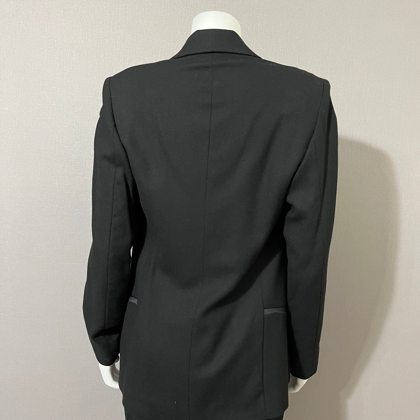 Vintage Black 2pc Wool Skirt Suit Set Sz-8