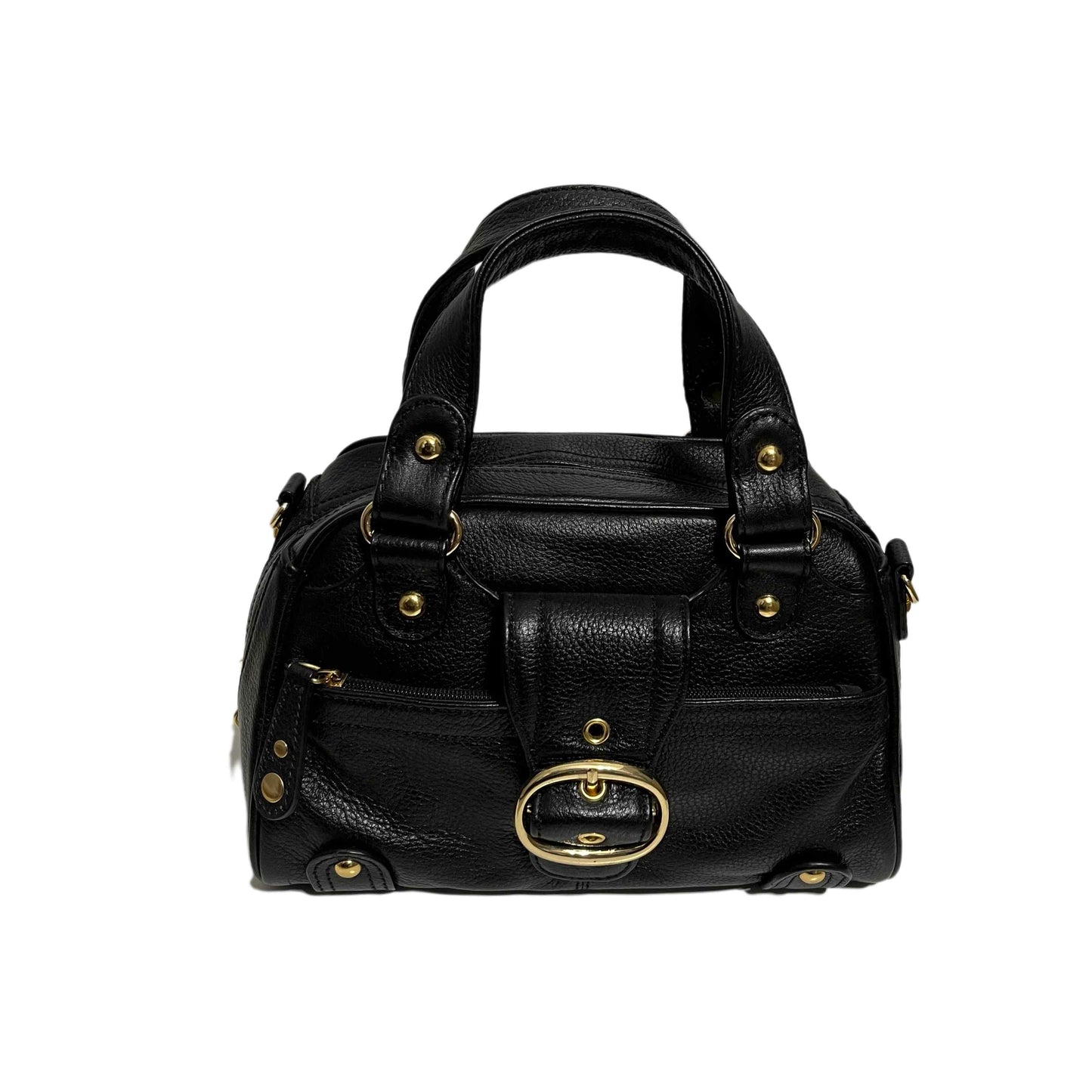 Max New York Black Mini Leather Hand Bag