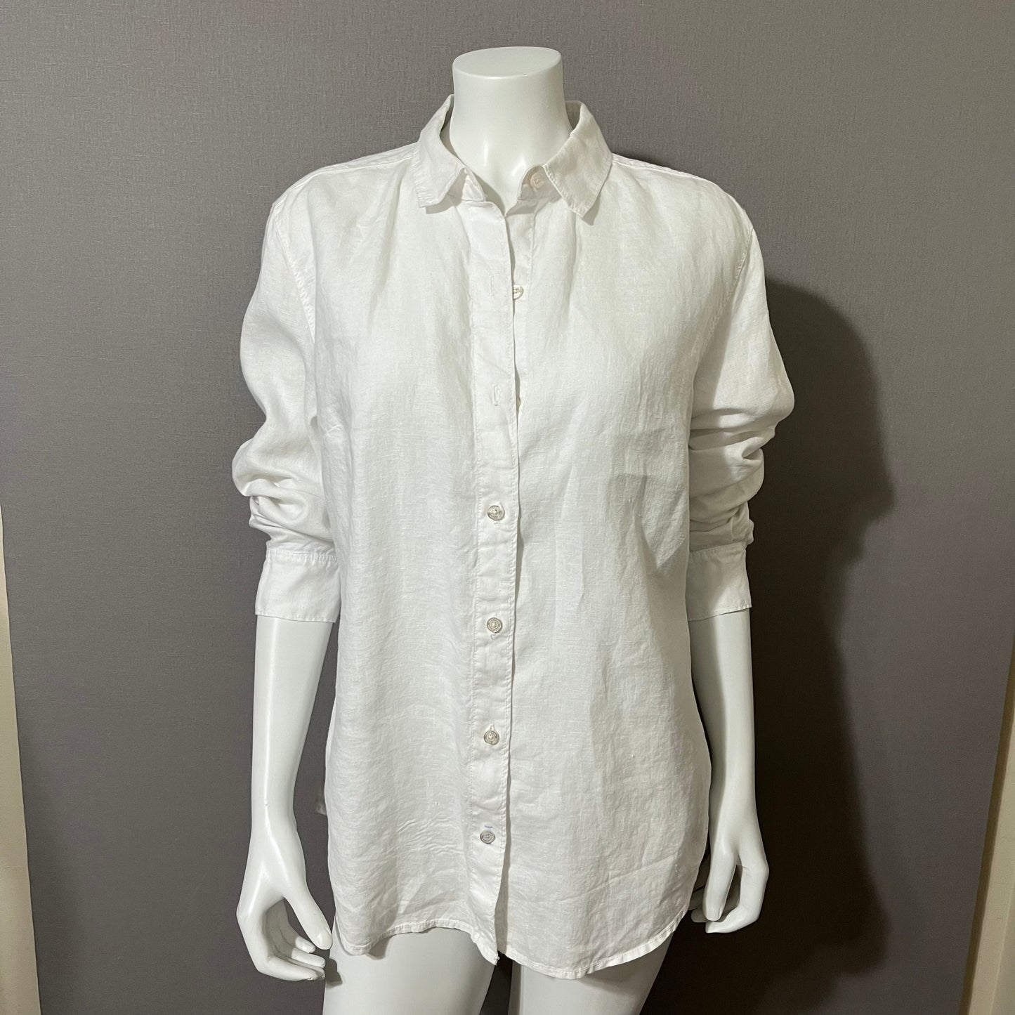 Tommy Bahama White Linen Button Down Shirt Sz-Large