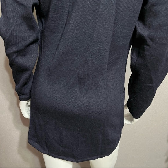 Linda Allard Ellen Tracy Navy Cardigan Sz-Medium/Large