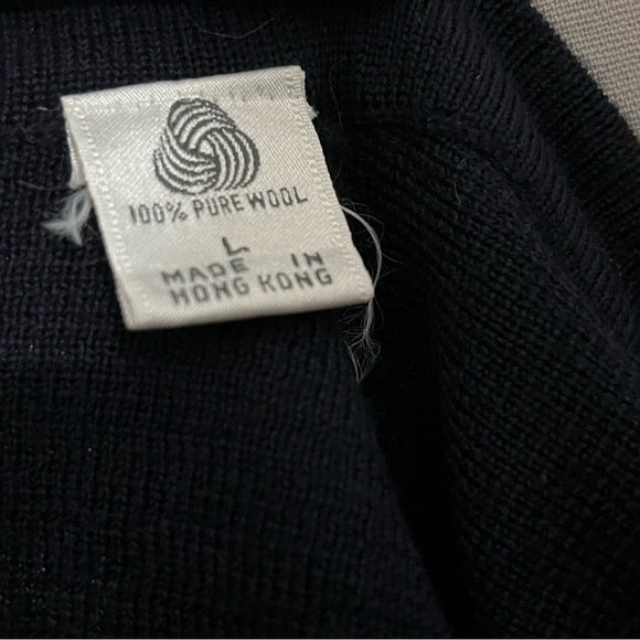 Linda Allard Ellen Tracy Navy Cardigan Sz-Medium/Large