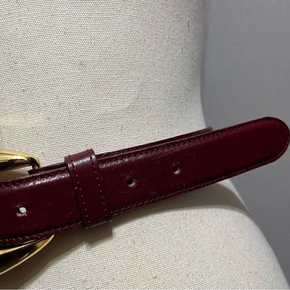 Vintage Ginnie Johanson Merlot Belt Sz-Medium